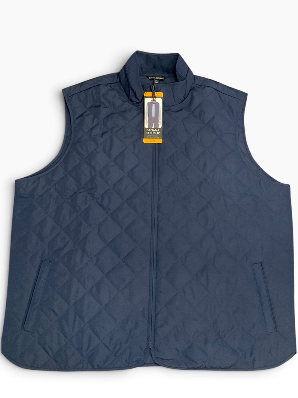 Banana Republic Men's Quilted Vest Navy Blue Size XXL NWT